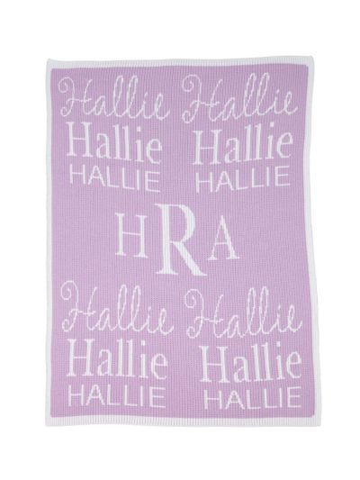 Large Polka Dot Monogram Personalized Stroller Blanket or Baby Blanket Crib 36 x 53