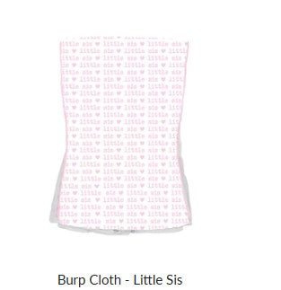 Burpie Cloth- Little Sis